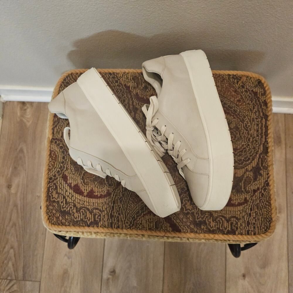 Vince Women's Fulton Leather Platform Sneakers Size 8 - Picture 3 of 9